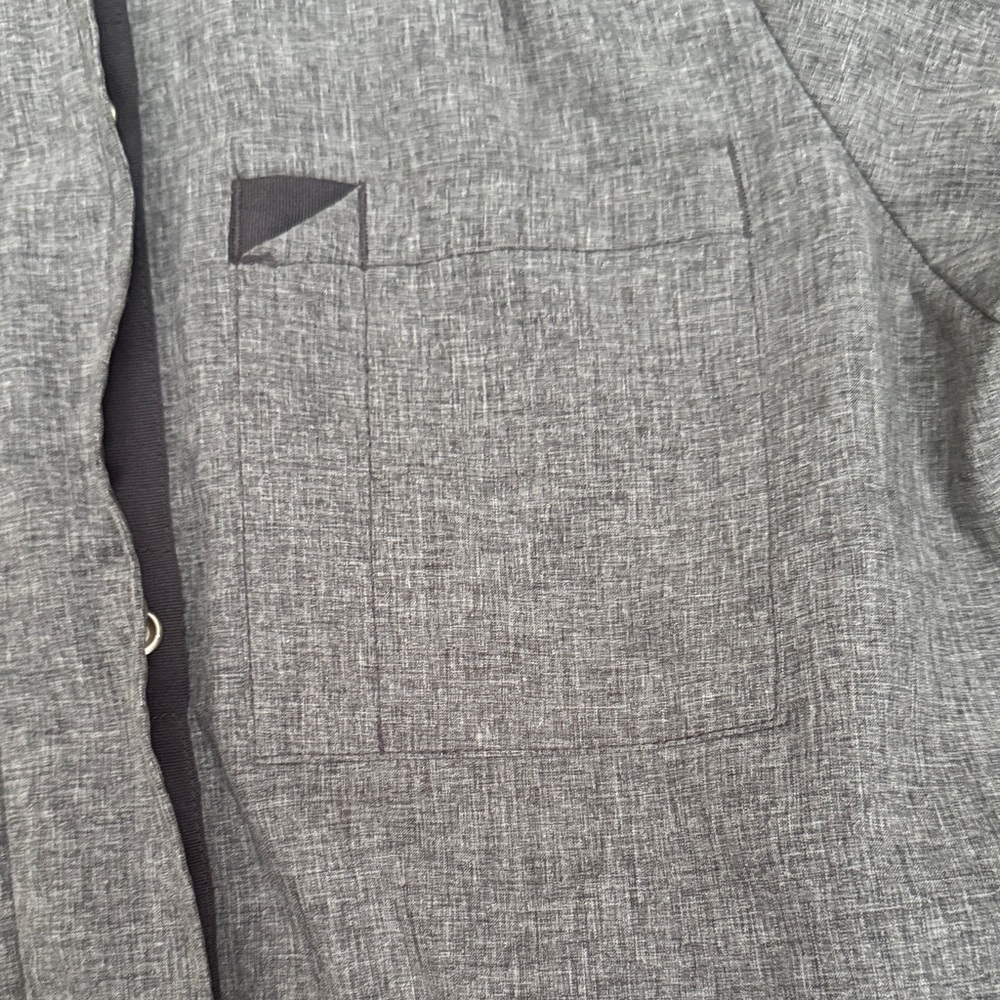 WonderWink Women's Charcoal Hooded Jacket - Picture 5 of 7